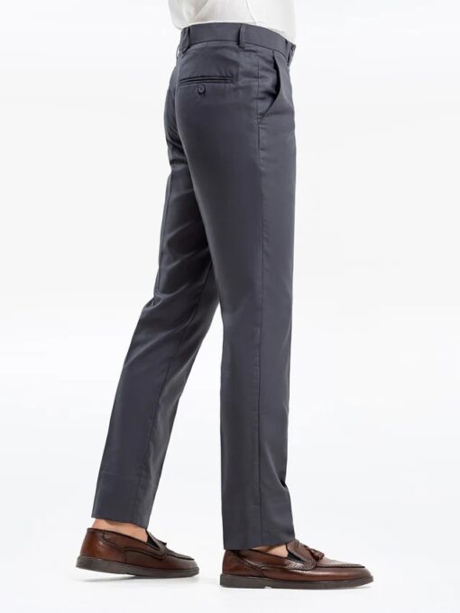 Men's Dark Grey Formal Pant - Image 3