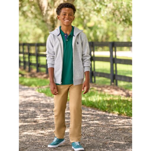 U.S. Polo Assn. Boys Fleece Zip-Up Hoodie - Image 2