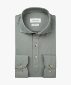 Green Japanese knitted polo shirt