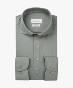 Green Japanese knitted polo shirt