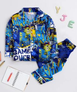 Game Over Play Pure Cotton Printed Nightsuit Set