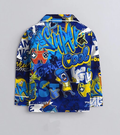 Game Over Play Pure Cotton Printed Nightsuit Set - Image 2