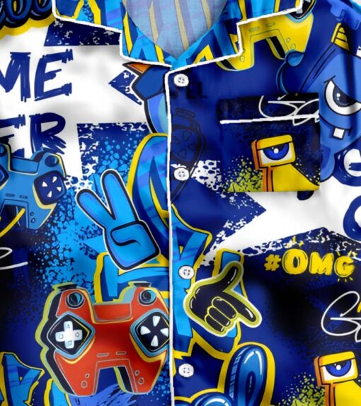 Game Over Play Pure Cotton Printed Nightsuit Set - Image 4