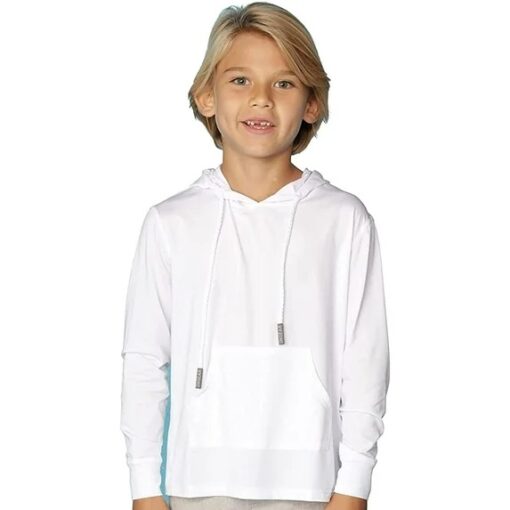 INGEAR Boys UPF 50+ Sun Protection UV Hoodie T-Shirt Long Sleeve with Pockets SPF Shirt Boys Sun Shirt with Hood