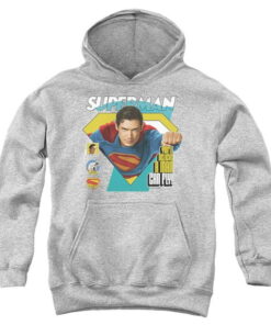 Superman 2025 Comic Flight Youth Kids Boy/Girls Pull-Over Hoodie