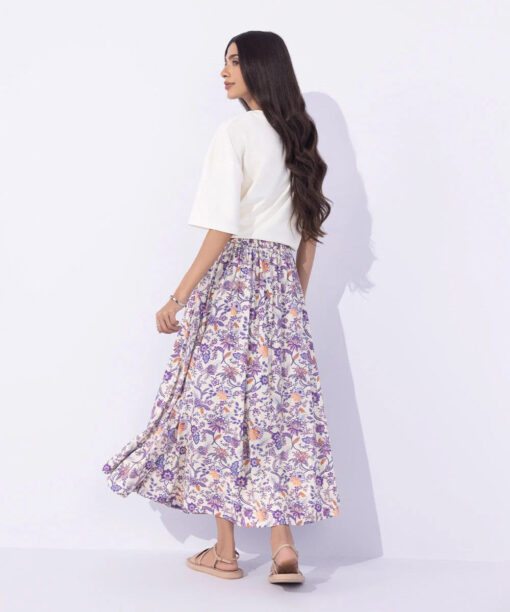 Floral Printed Skirt - Image 3