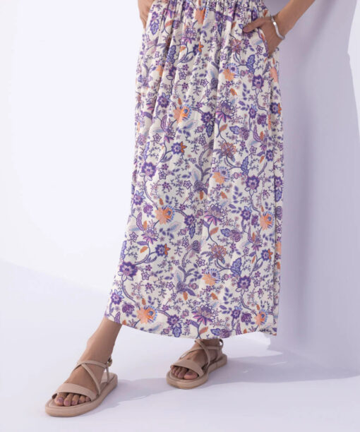 Floral Printed Skirt - Image 2