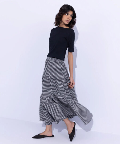 Gingham Tier Skirt - Image 4