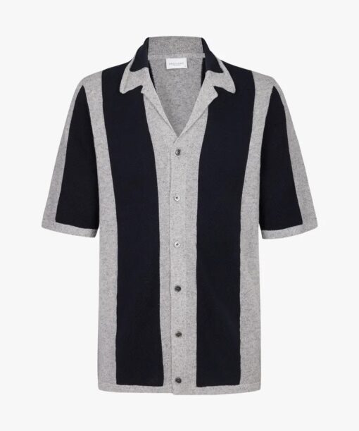 Camp stripe cotton polo