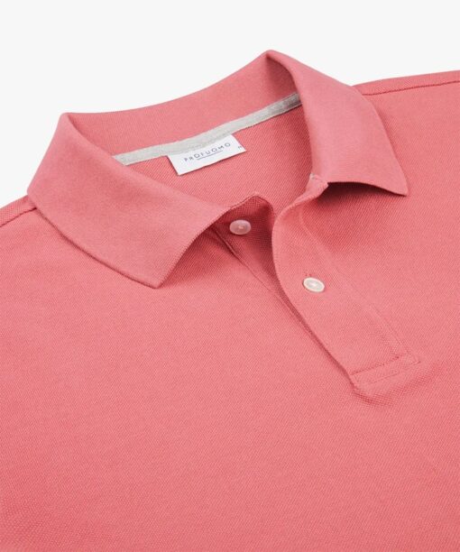 Dark pink pique polo - Image 4