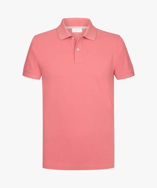 Dark pink pique polo - Image 3