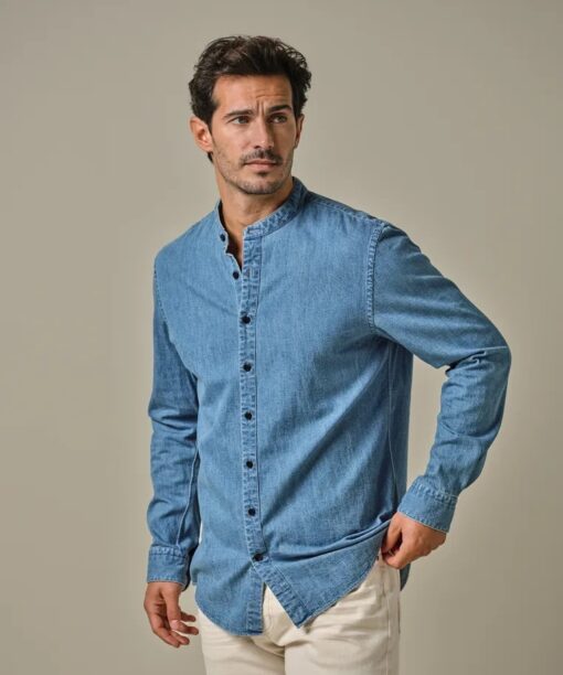 Japanese denim standing collar - Image 2