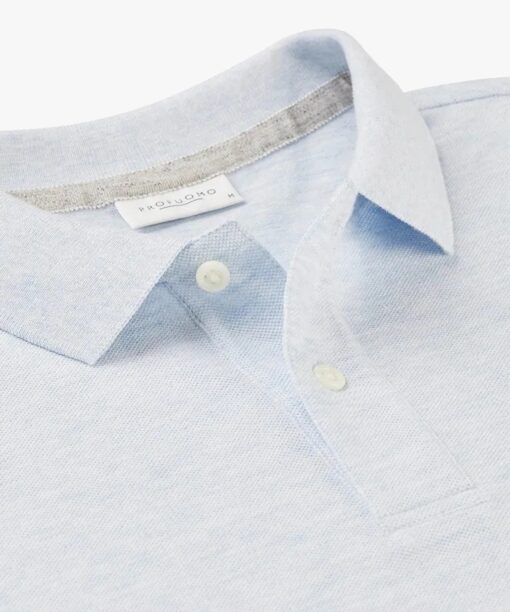 Light blue pique polo - Image 2