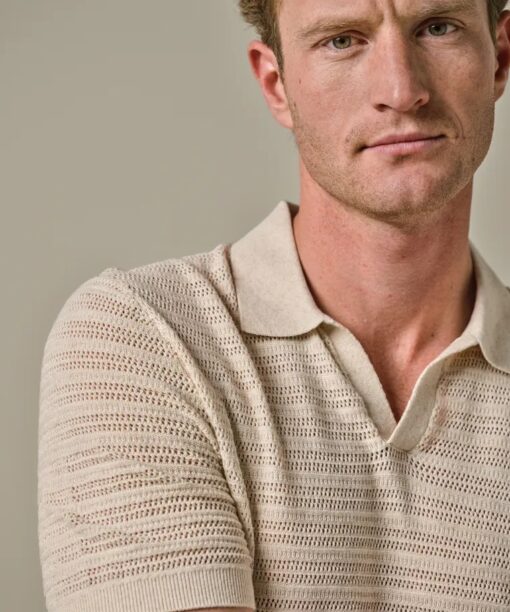 Open-collar crochet polo - Image 4