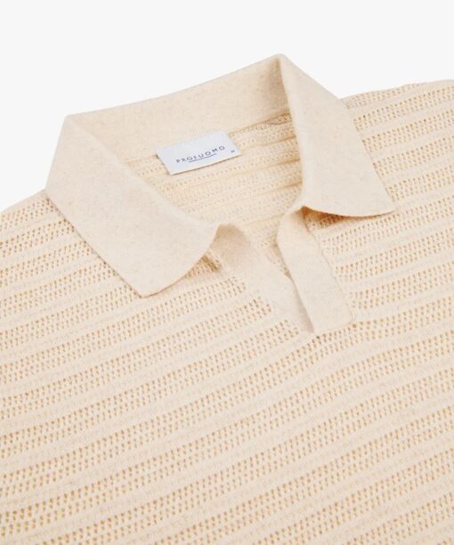 Open-collar crochet polo - Image 5