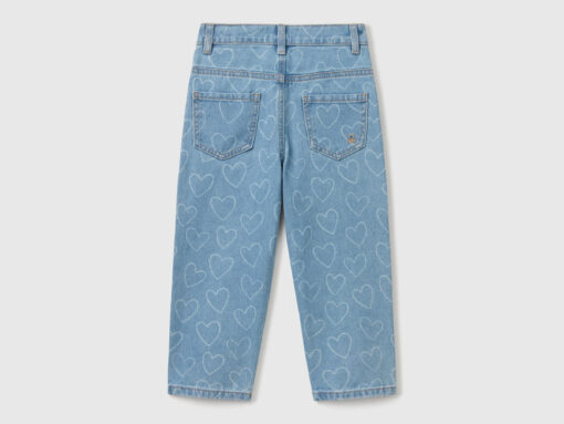 Jeans with heart print - Image 2