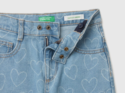 Jeans with heart print - Image 3