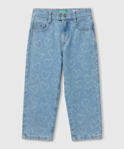 Jeans with heart print