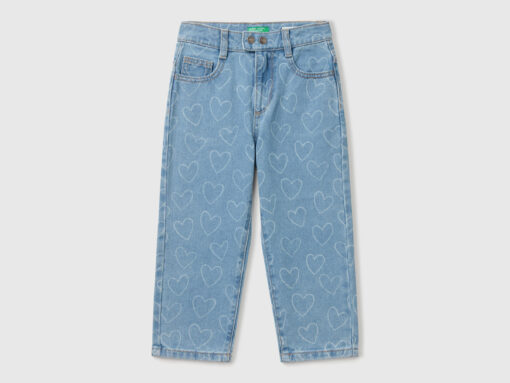 Jeans with heart print