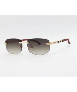 Cartier - 3176 - Metal - Rimless - Rectangle - Sunglasses