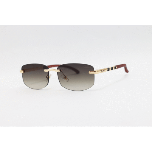 Cartier - 3176 - Metal - Rimless - Rectangle - Sunglasses