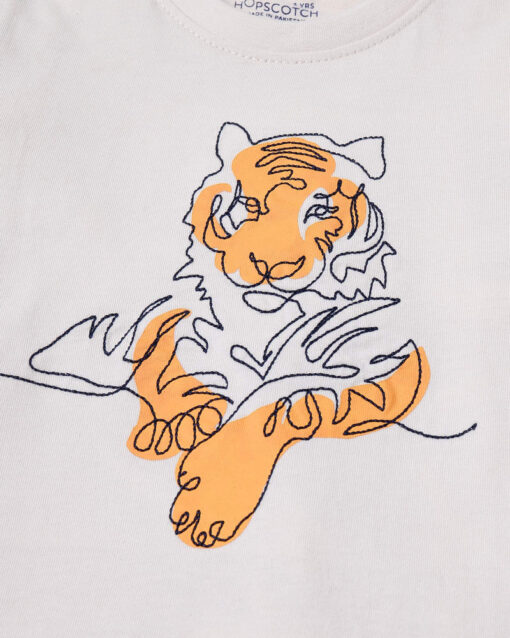Tiger Embroidered T-Shirt - Image 2
