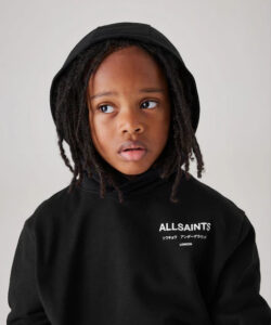 smALLSAINTS Black Oversized Underground Pullover Hoodie